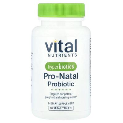 Vital Nutrients,Hyperbiotics®，Pro-Natal 益生菌，30 片全素片