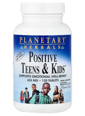 Planetary Herbals,情绪积极补充，青少年与儿童，435毫克，120粒