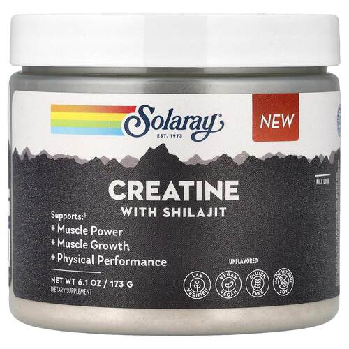 Solaray,Creatine with Shilajit, Unflavored, 6.1 oz (173 g)