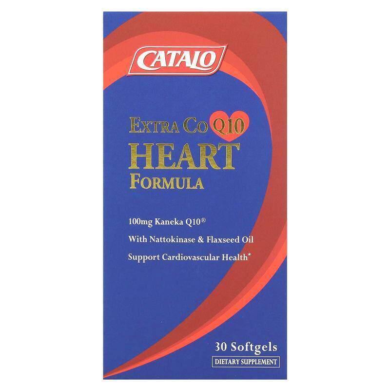 CATALO,高级辅酶 Q10 心脏配方，含有纳豆激酶和亚麻籽油，30 粒