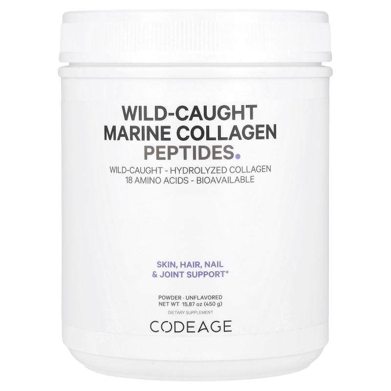 Codeage,Wild Caught海洋胶原蛋白肽粉，原味，15.87 盎司（450