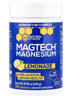 Natural Stacks,MagTech® 镁，柠檬水味，4.76 盎司（135 克）