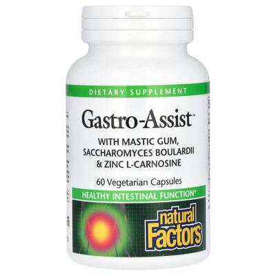 Natural Factors,Gastro-Assist，含乳香胶、布拉酵母菌和左旋肌6