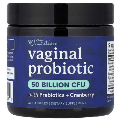 SMNutrition,Vaginal Probiotic With Prebiotics + Cranberry, 3