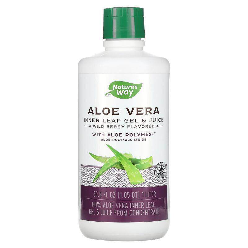 然萃维,芦荟,内叶凝胶和果汁,含 Aloe Polymax,野生浆果味,33