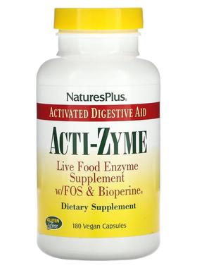 NaturesPlus,Acti-Zyme，180 粒全素胶囊