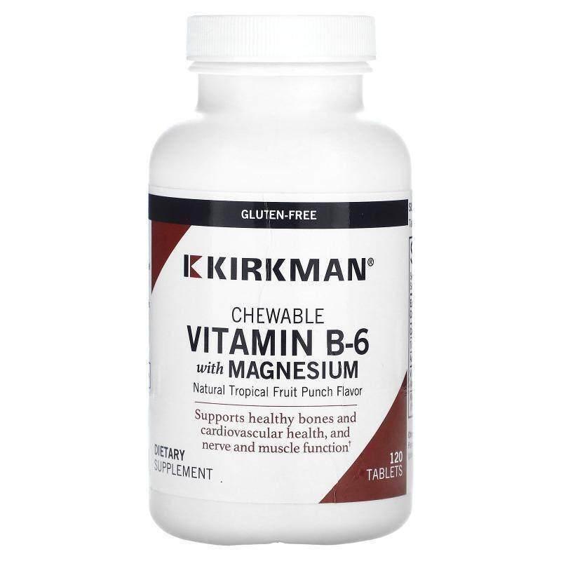 Kirkman Labs,维生素 B-6 镁咀嚼片,天然热带混合水果味,120 片