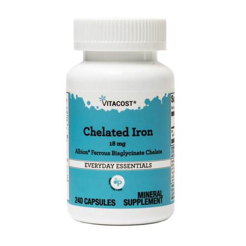 Vitacost,Chelated Iron - Albion Ferrous Bisglycinate Chelate