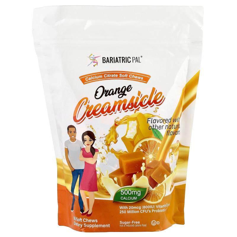 BariatricPal,柠檬酸钙软咀嚼片,香橙奶油味,90 片软咀嚼片