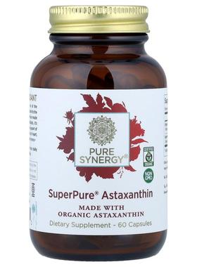 Pure Synergy,SuperPure 虾青素，有机提取物，60 粒胶囊