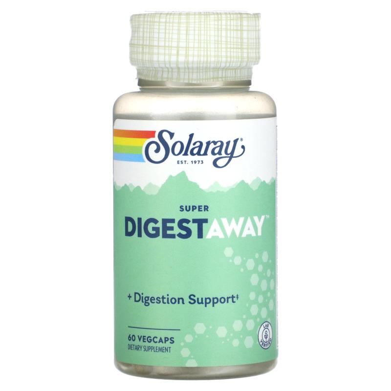 Solaray,Super Digest Away，60 粒素食胶囊