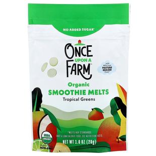 Once Upon A Farm,有机 Smoothie Melts,婴幼儿,热带绿色蔬菜味