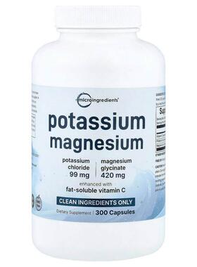 Micro Ingredients,Potassium Magnesium, 300 Capsules