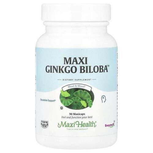 Maxi Health,Maxi Ginkgo Biloba™，90 粒 Maxicaps