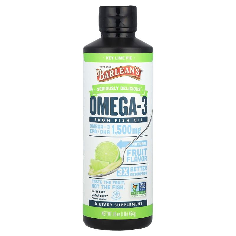 Barlean's/巴宁Seriously Delicious鱼油Omega-3Omega-3 鱼油