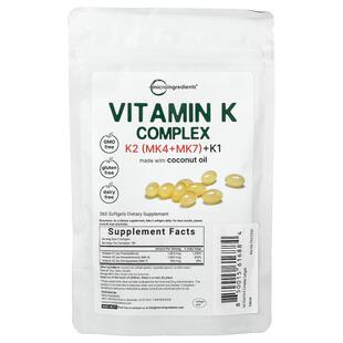 Micro Ingredients,Vitamin K Complex, 360 Softgels
