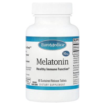 EuroMedica,Melatonin, 10 mg, 60 Sustained Release Tablets