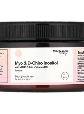 Wholesome Story,Myo 和 D-手性肌醇，含 MTHF 叶酸 + 维生素 D3