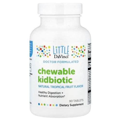 Little DaVinci,可咀嚼儿童益生菌，天然热带水果味，90 片