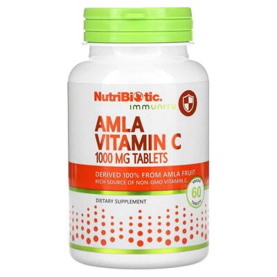 NutriBiotic,机体抵抗，余甘子维生素 C，1,000 毫克，60 片全素
