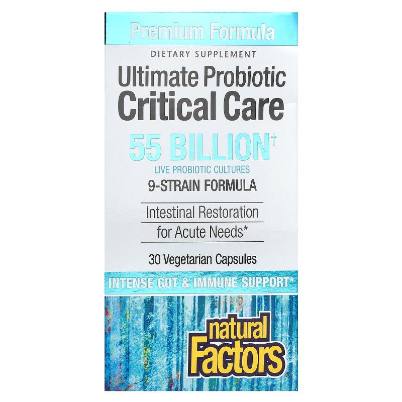 Natural Factors,高级益生菌，额外护理，550 亿 CFU，30 粒素食