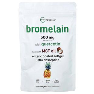 Micro Ingredients,Bromelain With Quercetin, 240 Softgels