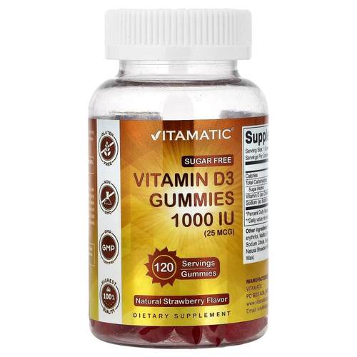 Vitamatic,维生素 D3 软糖，天然草莓味