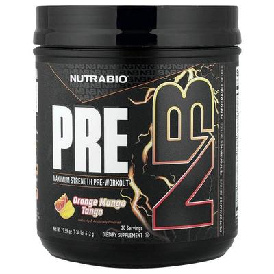 Nutrabio Labs,PRE-Workout, Orange Mango Tango