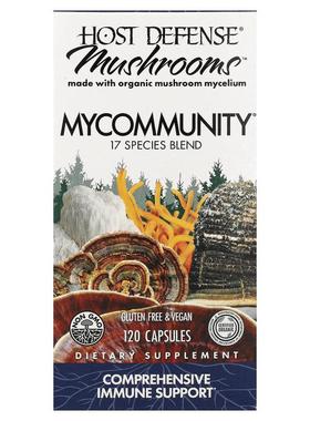Host Defense,Host Defense 蘑菇，MyCommunity，120 粒胶囊