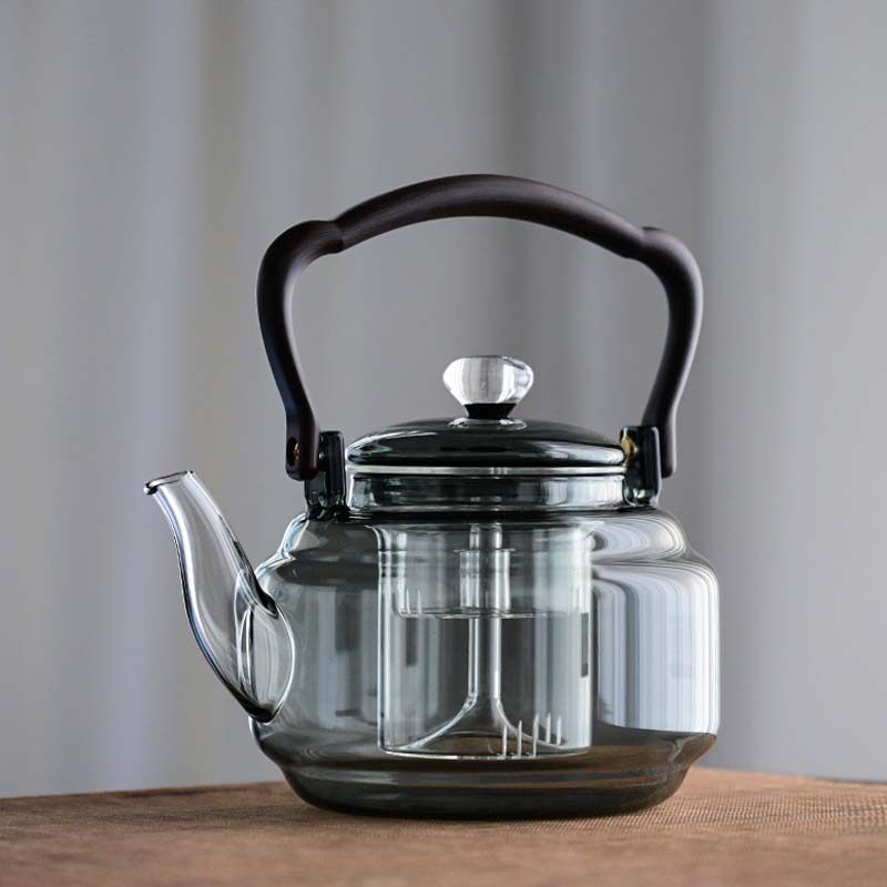耐高温玻璃茶壶蒸煮一体泡茶器加厚款耐热围炉煮茶壶大容量提梁壶