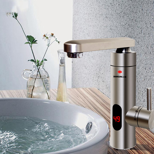 不锈钢电热水龙头上菱