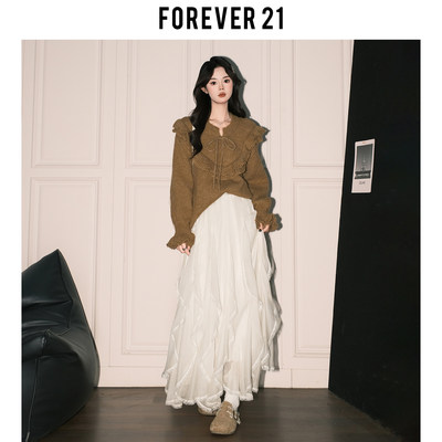 Forev21超好看杏色蕾丝
