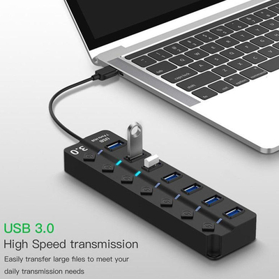 Powered USB 3.0 Hub 4 7 Port High Speed USB Data Hub Splitte