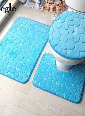 Zeegle Bathroom Mat Set Microfiber Carpet For Bathroom Toil