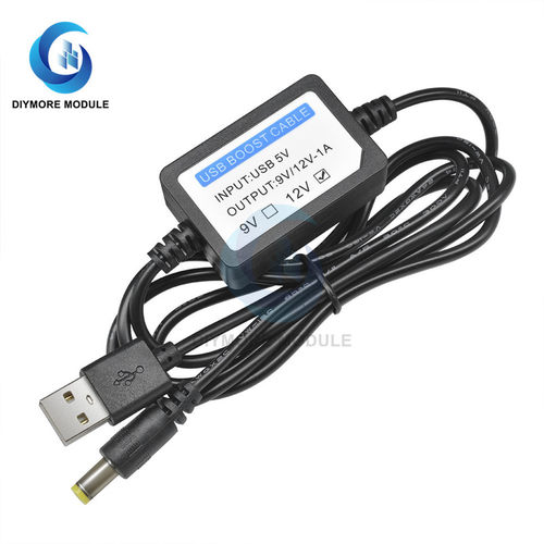 USB Charge Cable Power Boost Adapter DC 5V to 9V/12V 1A Volt