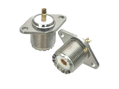 1Pcs SL16 UHF SO239 female 2 hole Female Jack with rhombic f