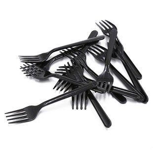 Plastic Long Handle Fork Disposable Forks Party Picnic Pack