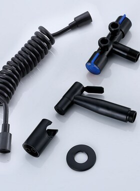 LASO Gold Toilet Hand Held Bidet Spray valve with hose and h