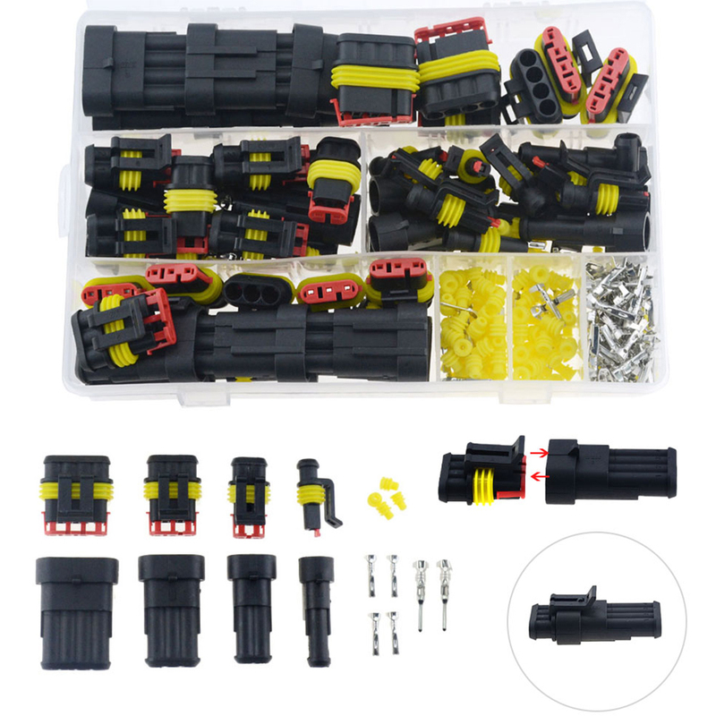 352PCS/BOX  AMP 1.5 Car Waterproof Connectors 1P 2P 3P 4Pin