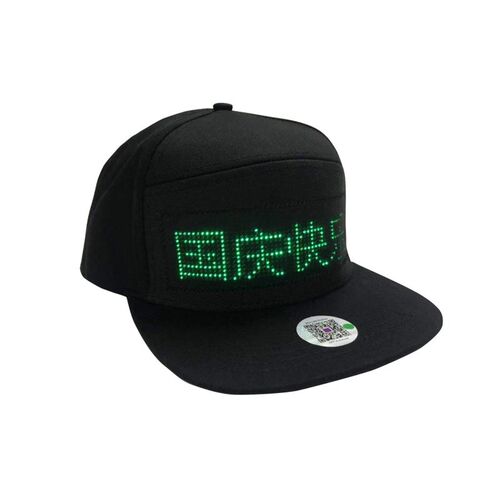 Cool bluetooth LED hat with 12*48 pixels LED display higher