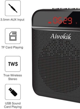 Aivokik Portable Voice Amplifier with Microphone Headset Wir