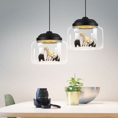Jaxlong Animals Glass Pendant Lamp Living Room Bedroom Home