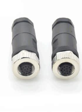 M12-12P Sensor Connector Waterproof Male&female Plug Scr