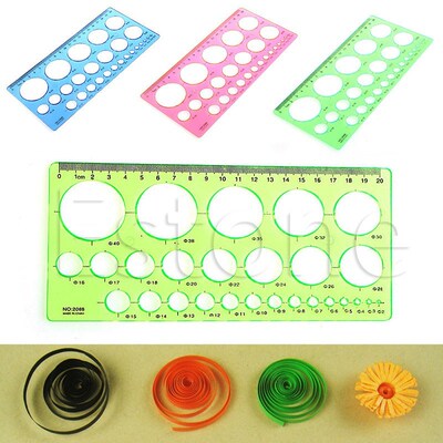 Quilling Ruler Template Tool Kit Circle Size Origami Paper Q