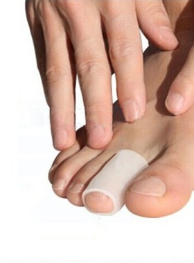 1Pair White Tube Shaped Bunion Protector Pain Relief Silicon