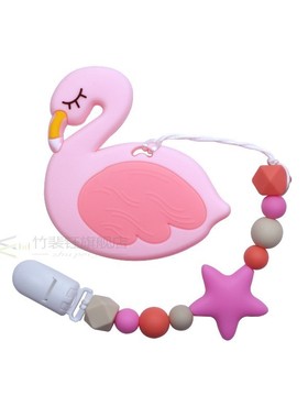 Silicone Teether Cartoon Pacifier Clip Chain New Baby Pacifi