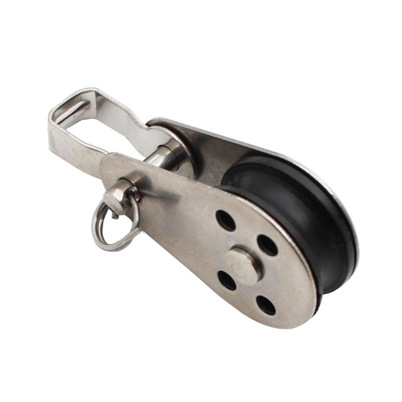 5pcs stainless steel pulley block hanging wire towing wheel