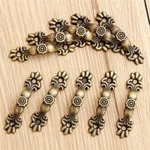 10PCs Box Handle Knobs Arch Tracery Bronze Tone 4.3cmx1cm Fu