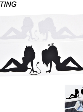 20cmx7cm Devil Angel Car Sticker Motorcycle Decorating Stick