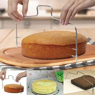 Adjustable Wire Cake Slicer Leveler Pizza Dough Cutter Trimm